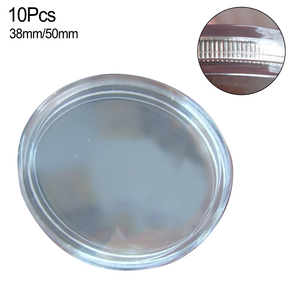 10 шт. 38/50 мм Прозрачный Пластиковый Держатель для Монет Коллекционная Коробка Кейс Для Хранения Монет Защитные Капсулы Контейнер