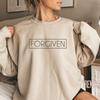 Женские толстовки с принтом Forgiven Box, религиозные модные толстовки с круглым вырезом, весенняя вдохновляющая христианская одежда, дропшиппинг