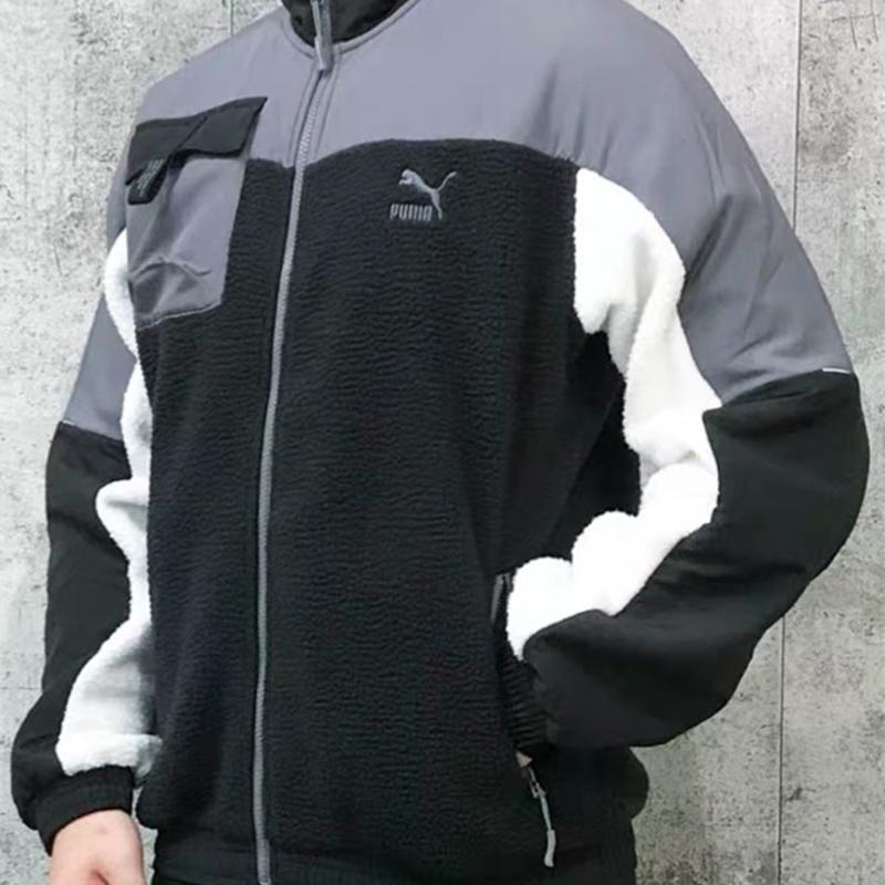 Puma Флисовая куртка-поло Мужская Верхняя одежда Черный 596731-01