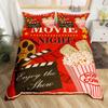 Movie Theater Duvet Cover Set Cinema Ticket Bedding Set Filmstrip Comforter Cover Bedroom Decor Bedspread Cover Full Size 2/3pcs