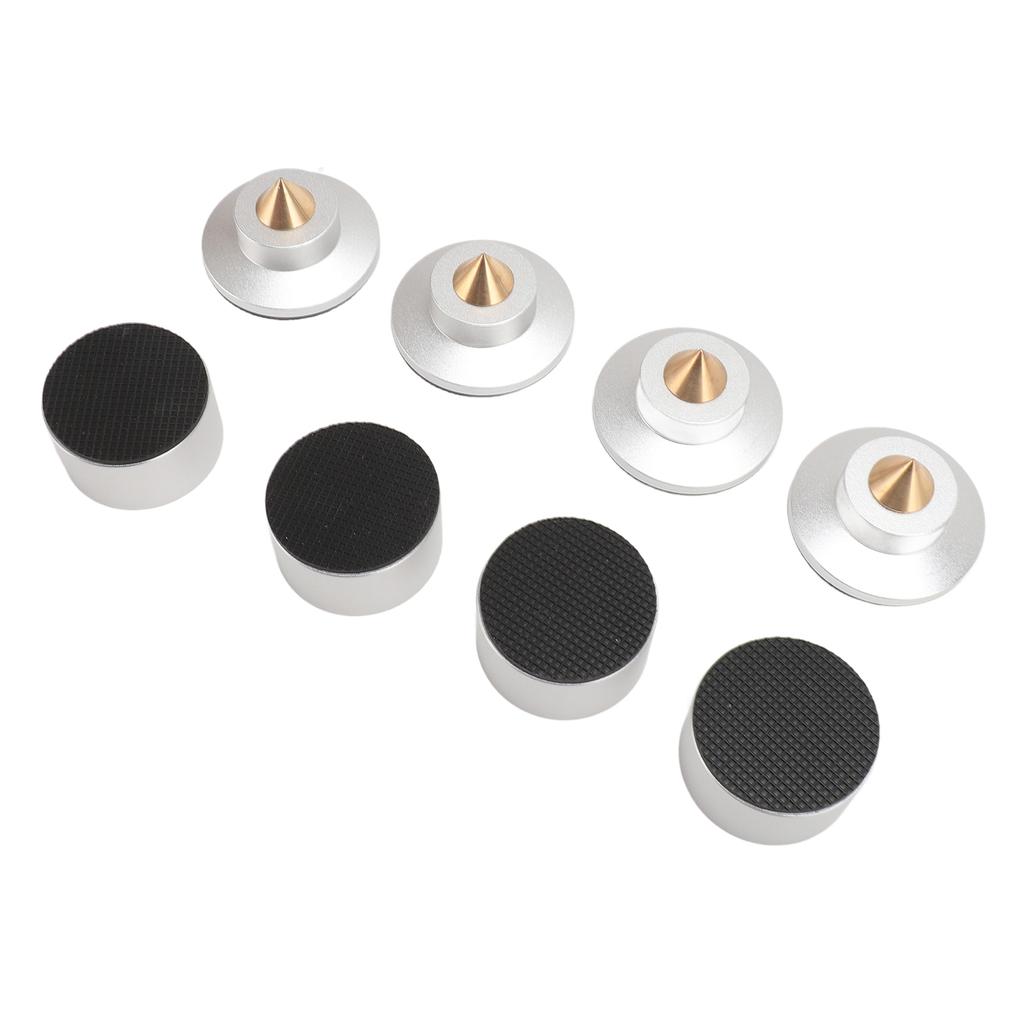4Pcs Speaker Isolation Feet Pad Aluminum Alloy Shock Absorber Speaker Spike Pad for Subwoofer