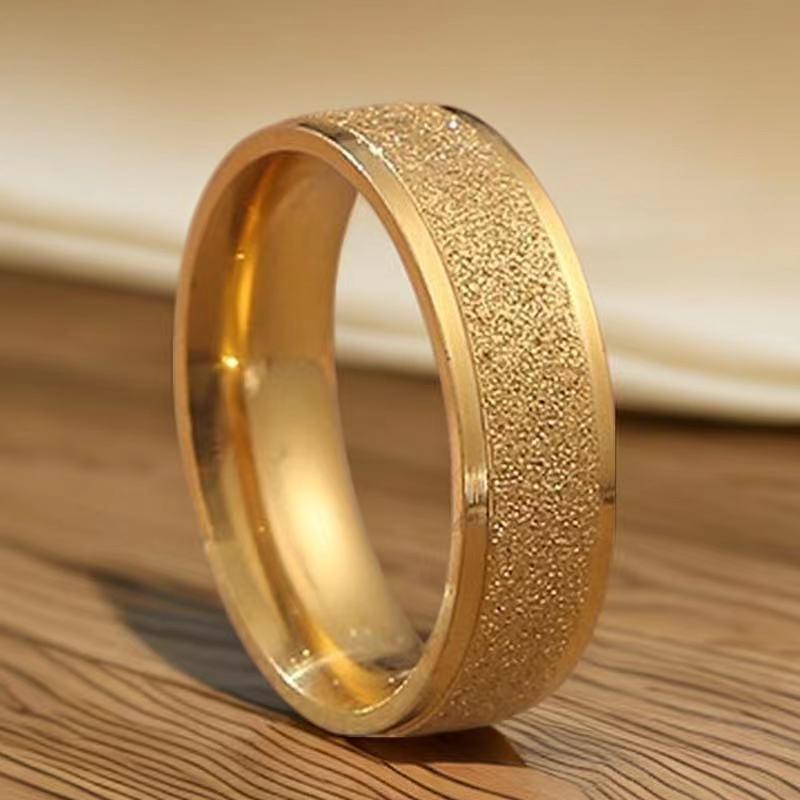 Женское простое модное матовое кольцо для пары из титановой стали