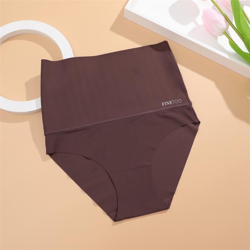 FINETOO Бесшовные трусики для женщин с высокой талией, антибактериальное нижнее белье, корректирующее белье, трусики