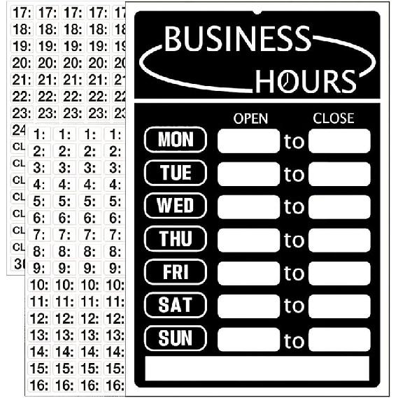 Вывеска с часами работы, Индикатор часов работы, Табличка с часами работы магазина, Дверные принадлежности для бизнеса с указанием часов работы, Сменная отметка времени работы магазина с