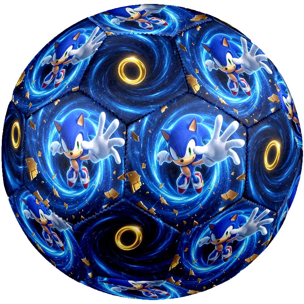 1pc Sonic the Hedgehog Football Soccer Ball Size 5 Indoor Soccer Ball Fashion Colorful Backyard Game -Great For Sports Fans Gift HE41