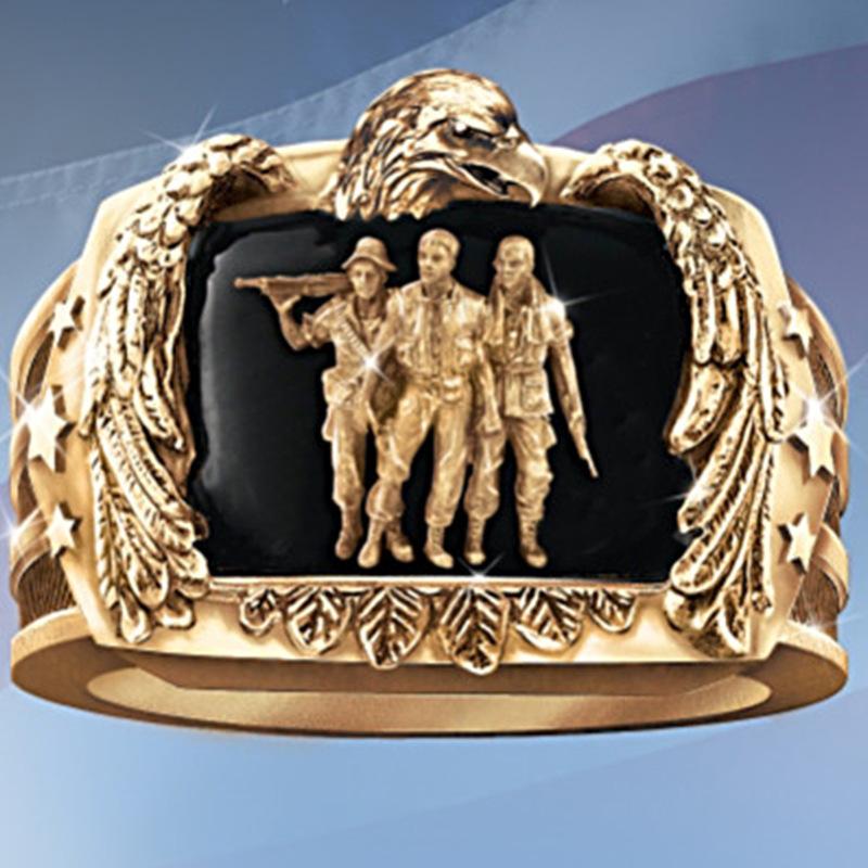 Мужское властное кольцо с буквами из нескольких узоров, универсальное кольцо в стиле панк-хип-хоп в стиле ретро