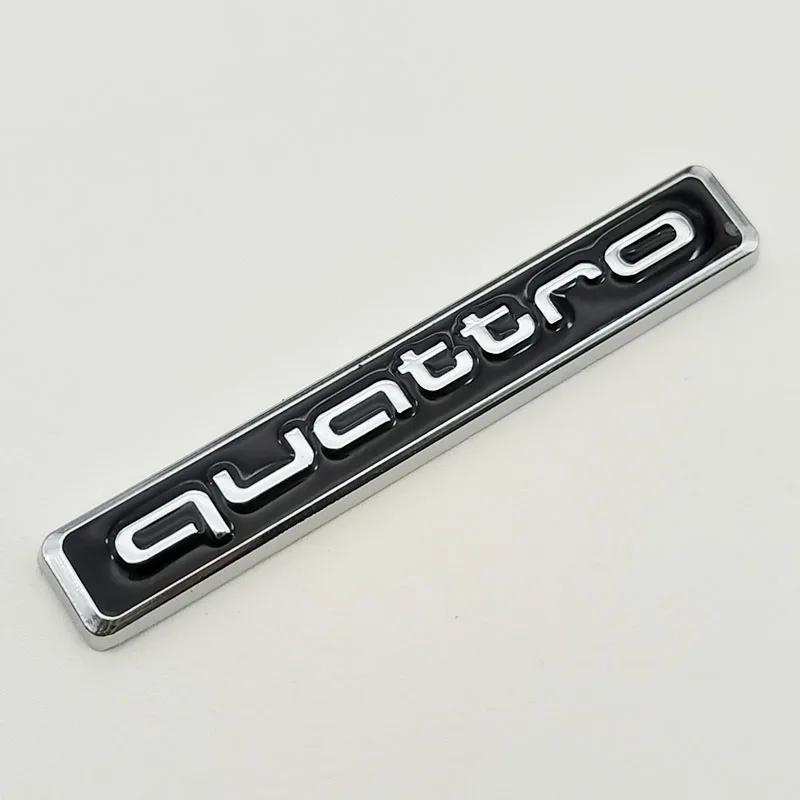 3D Metal Logo Quattro Sticker Car Emblem Badge For S8 A1 A2 A3 A4 A5 A6 A7 A8 8P B6 B7 B8 Q2 Q3 Q4 Q5 Q7 TT S3 S5 Accessories8S