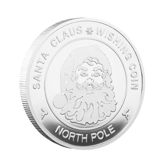 1/4 шт., резная рождественская монета Санта-Клауса, металлическая медаль в виде лося, памятный медальон, круглая коллекционная монета, украшение для домашнего офиса и стола
