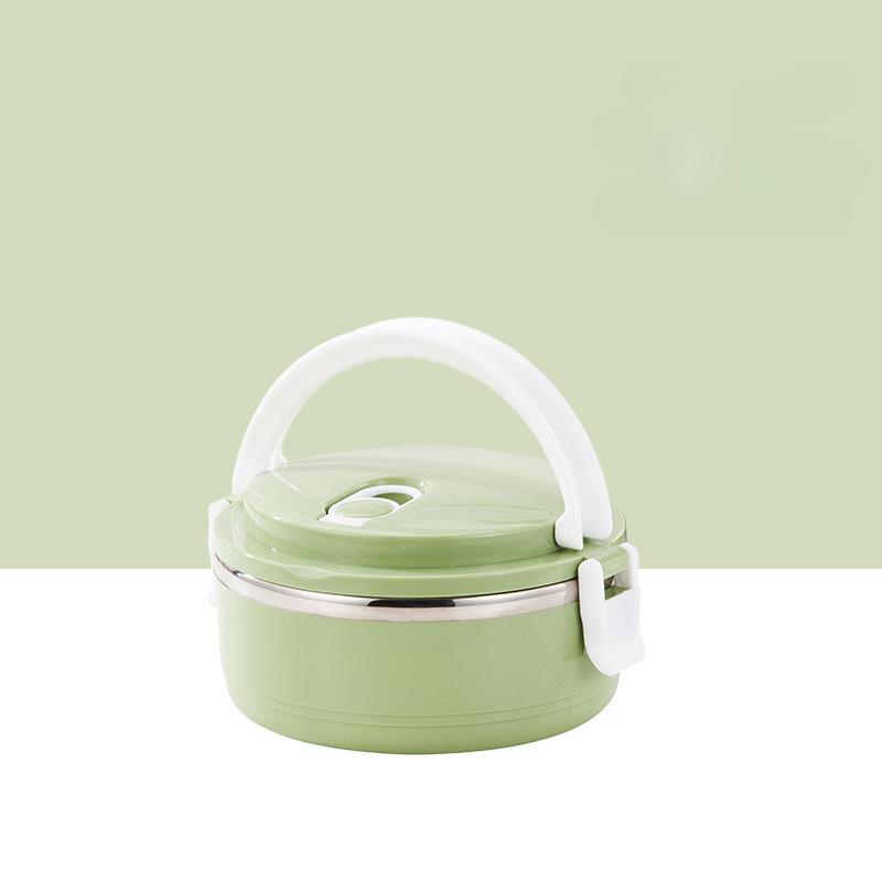 Двухслойный изолированный ланч-бокс из нержавеющей стали для офиса, школы, кемпинга и пикника