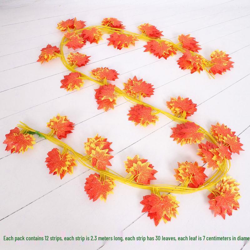 Decorative Indoor Stair Handrail with Climbing Green Leaves for Outdoor, Wedding, or Hanging Display