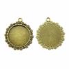 Подходит для круглого стеклянного кабошона 20 мм, поднос для установки, античная бронза, цветные компоненты, аксессуары, подарочные украшения для мужчин