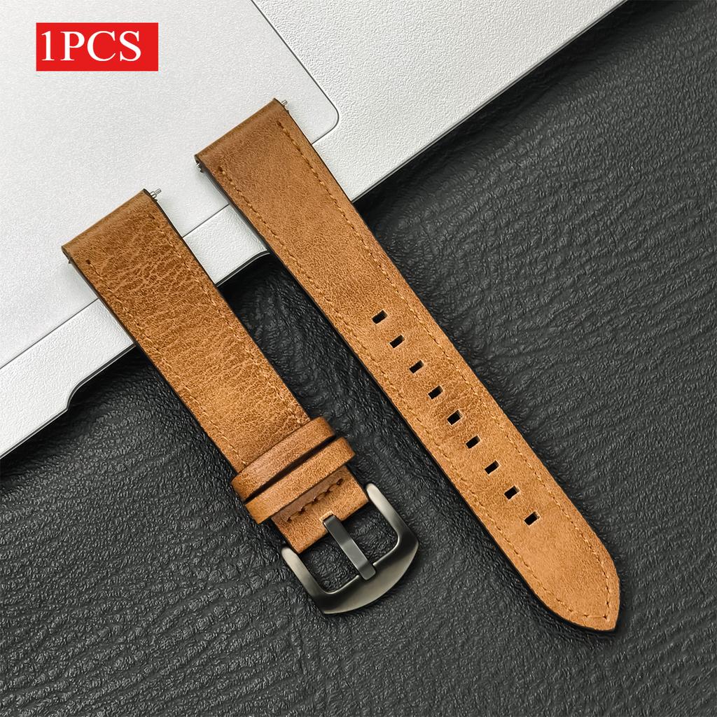 2 шт. 20 мм кожаный дышащий ремешок для Samsung Galaxy Watch 7 6 5 4 40/44 мм 6Classic 5Pro 22 мм ремешок для Huawei GT5 3 4Pro ремешок для часов
