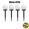 6PCS LED Solar Lawn Light Spherical Energy Saving Waterproof Simple Atmosphere Lighting Outdoor Garden Lawn Street Garden Lights