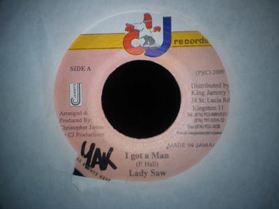 7-дюймовая пластинка LADY SAW - I Got A Man NONE CJ Records 2000 Ямайка Регги, Ска и Даб Б/У