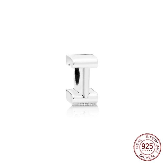 Браслет-подвеска из серебра 925 пробы с буквами AZ и буквами, бусины с именем для женщин, DIY кулон, изготовление ювелирных изделий