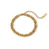 18K Gold-Plated Stainless Steel Necklace: Geometric Thick Chain Bracelet, European & American Style