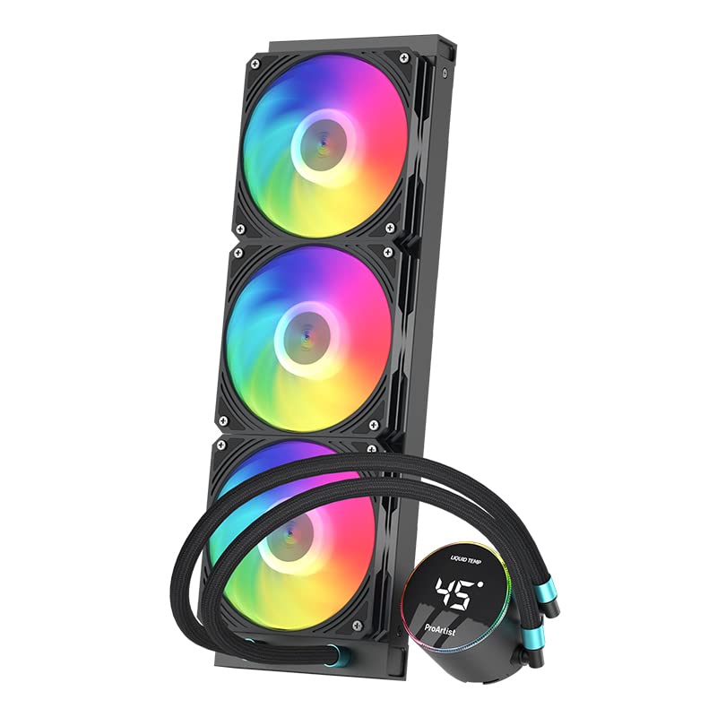 ProArtist 360мм Радиатор Все-в-одном Жидкостное Охлаждение CPU, Черный, GRATIFY AIO5 BLACK AIO5-BK