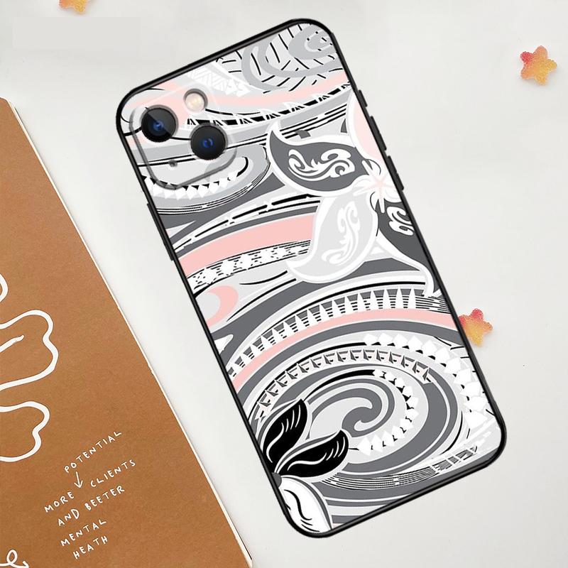 Племенной чехол в стиле маори, полинезийский, самоанский для iPhone 17 Pro Max 17 Air 16 15 14 13 12 11 Pro Max Plus Mini 16e Funda Чехол