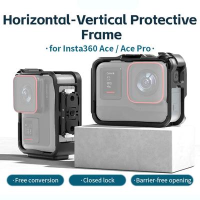 Защитная рамка для Insta360 Ace Pro ABS Border Горизонтальная и вертикальная защитная рамка для съемки для экшн-камеры Insta 360 Ace