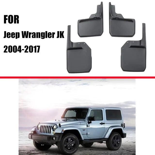 Mud Flaps For Jeep Wrangler Sahara JK 2004-2017 Mudguards Fender Mud Flap Splash Guard Fenders Car Accessories Front Rear 4 PCS