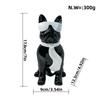 Resin French Bulldog Figurine With Ribbon Glasses Desktop Decor Home Ornament Gift Friends Family