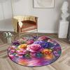 Роскошный цветочный узор Круглая форма Напольные коврики Кухня Прихожая Ковровая дорожка Спальня Гостиная Мягкий ковер Нескользящий ковер