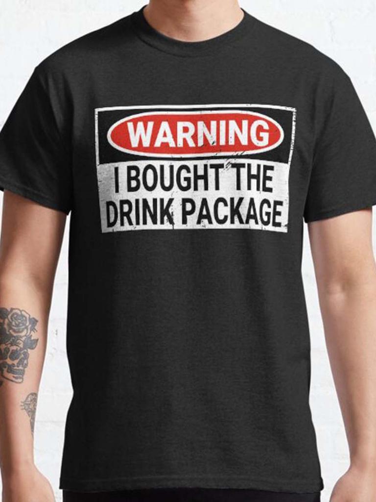 Top Pick Mens Designer TShirts with Bold Warning Graphic