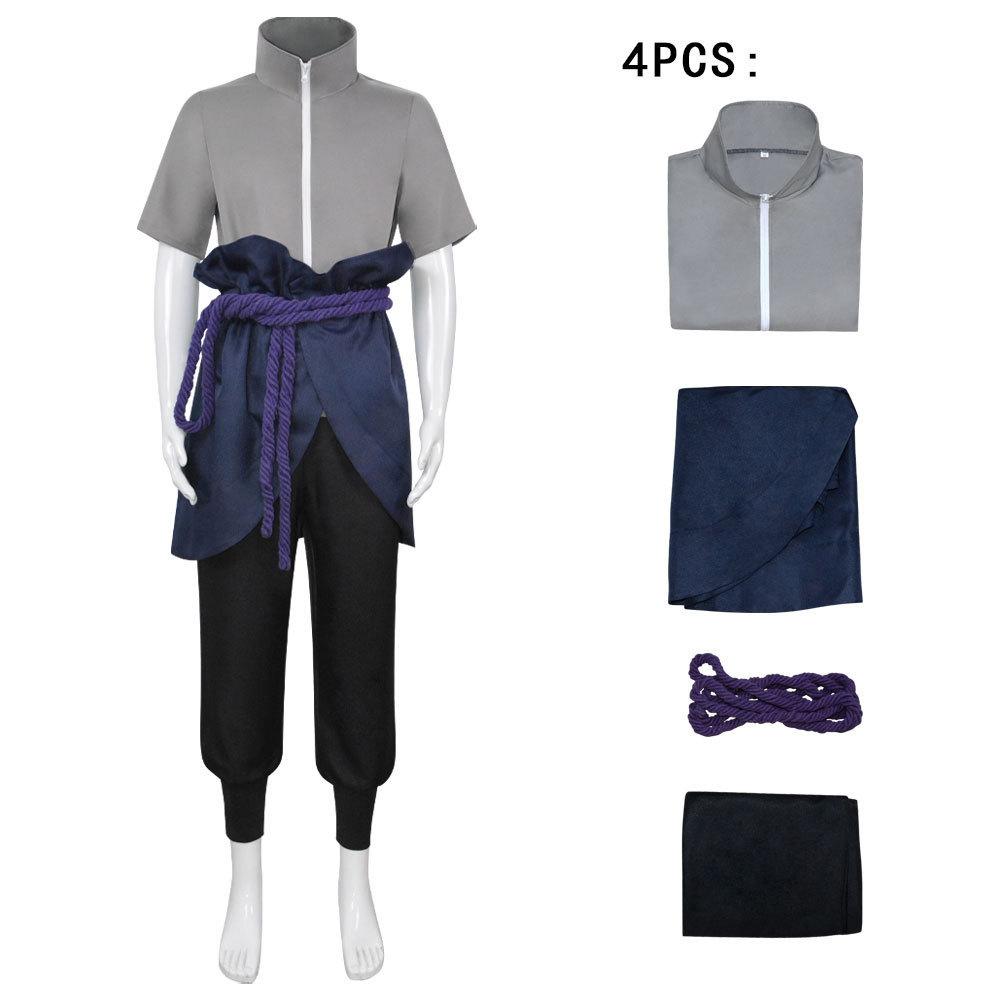 Ninja Uchiha Sasuke Cosplay Costume Anime Role Play Halloween Performance Outfit