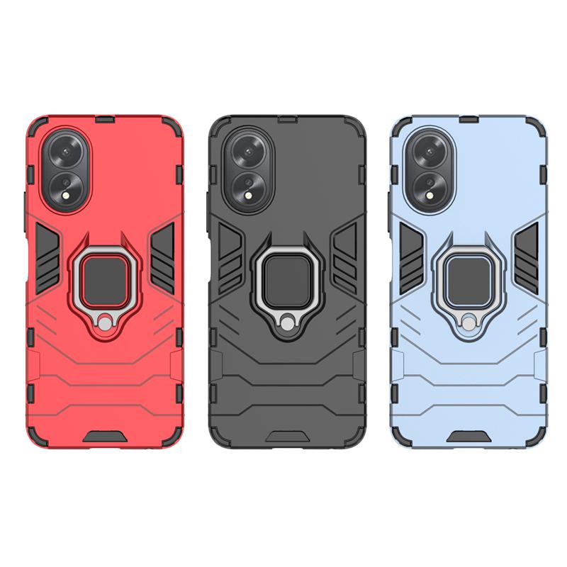 Для чехла OPPO A18 Крышка OPPO A18 Capas Новый Противоударный Бронированный Бампер для Телефона Заднее Кольцо Магнитный Держатель Для Чехла OPPO A18 A 18 Fundas