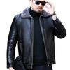 Leather Jacket Men's New Genuine Leather Winter Velvet Thickened Fur All-in-one Men's Middle-aged Sheepskin Leather Jacket Jacket Men's Clothing
