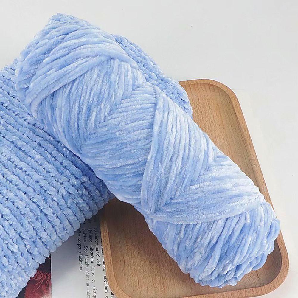 Soft Velvet Macrame Rope Blended Knitting Wool Handicrafts Thread for Scarf Coat Baby Blanket DIY