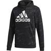 Adidas Essentials Удобный Пуловер с Капюшоном, Толстовка с Длинным Рукавом, Мужская Толстовка, Черная, Белая, GD5489