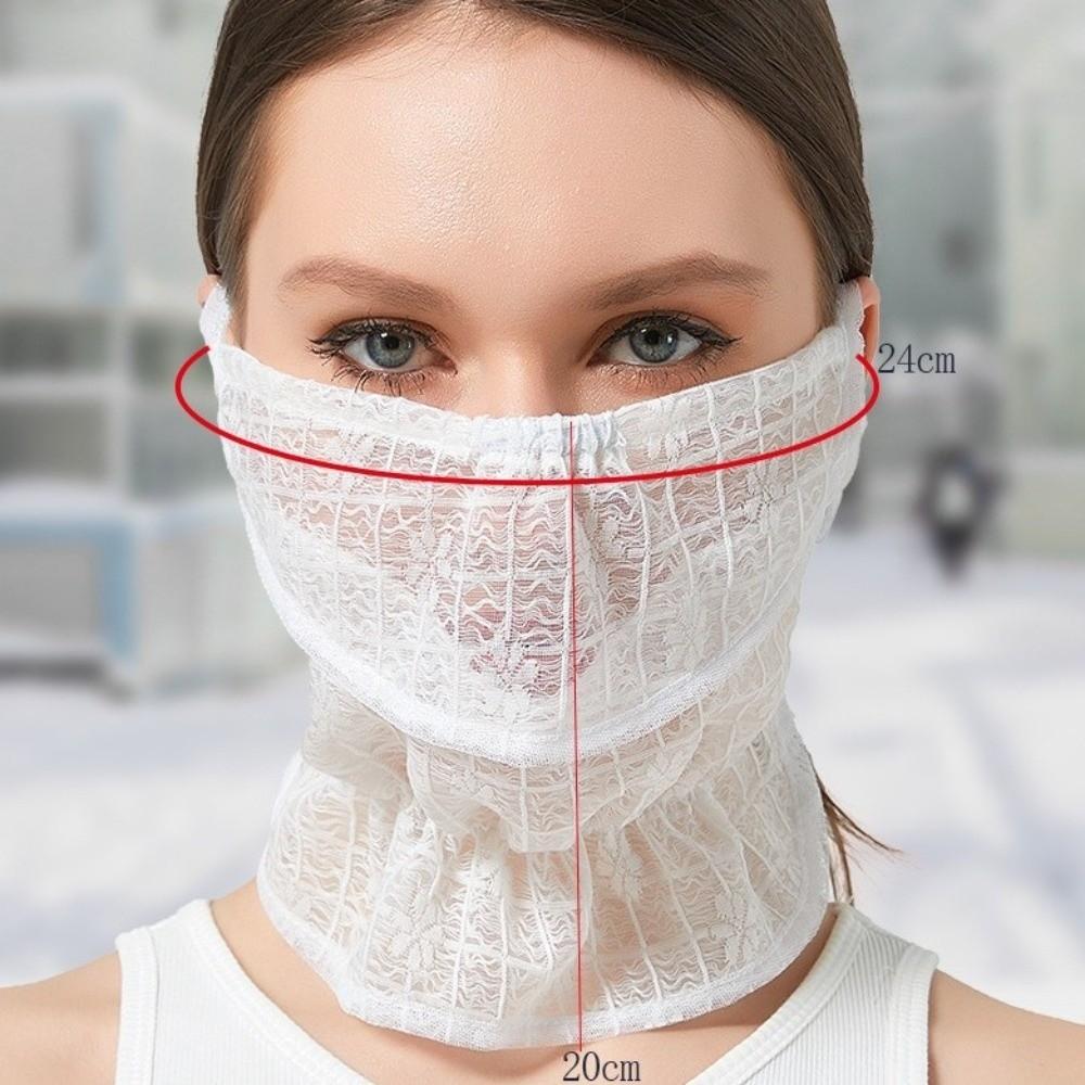Dustproof Sunscreen Mask Neck Protection Mask Trend Lace Face Cover Summer