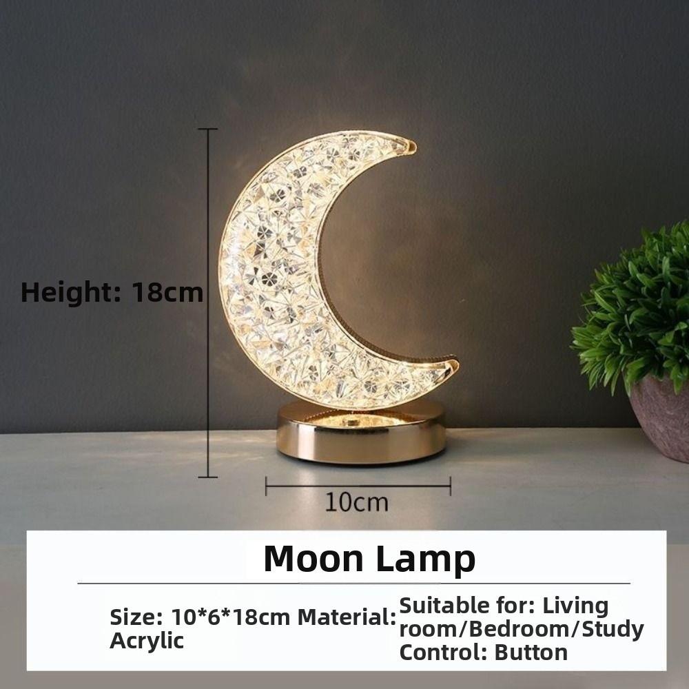 Creative Gift 3 Color Dimmable Led Touch Table Lamp Dimmable Touch Control Crystal Night Light USB Rechargeable Beside Lamp
