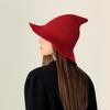 Halloween Witch Hat for Women Felt Wide Brim Foldable Pointed Wizard Hat for Party Masquerade Cosplay Costume Accessory