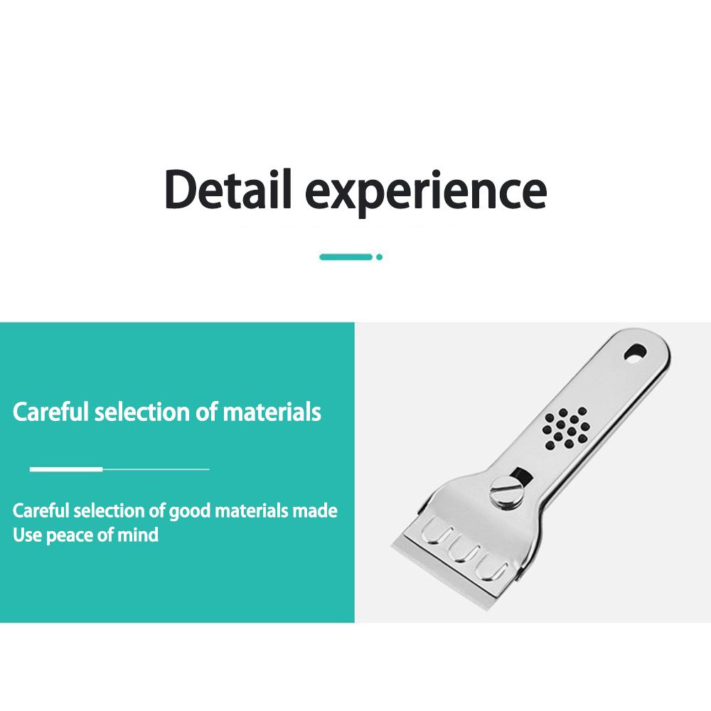 Tile Wall Floor Glass Wiper Freezer Sink Cleaning Scraper Stainless Steel Blade Paint Shovel Knife Kitchen Home Ceramic Cleaner