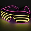 Wireless Luminous Glasses Glowing Blinds Glasses LED Bar KTV Atmosphere Props Flashing Disco Adult Cool Sunglasses Boys and Girls Performance Props