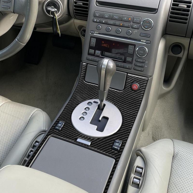 For Infiniti G35 2002-2004 Real Carbon Fiber Stickers Central transmission control Panel Car Accessories Interior decorative