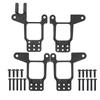4pcs Multihole Adjustable Front Rear Shocks Struts Damper Towers Mount Fit for Traxxas TRX‑4 RC CarBlack