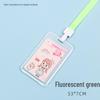 Student Cartoon Clear Badge Holder with Lanyard for ID or Bus Card