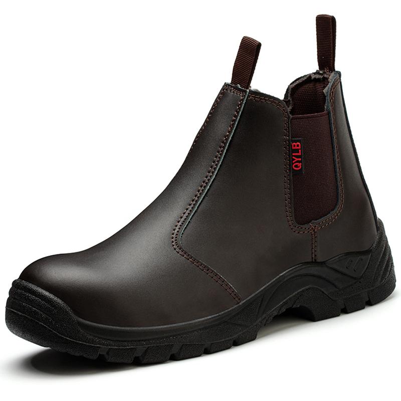 Fashion New Waterproof Work Boots Steel Toe Shoes Men Safety Shoes Anti Scald Welding Boots Puncture-Proof Industrial Shoes Protective