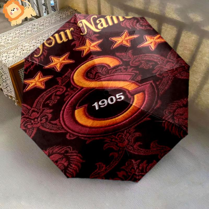 1 шт. Автоматический складной зонт - Узор с индивидуальным именем Galatasaray S, Портативная и складная конструкция с 8 спицами, Рождественские и новогодние подарки