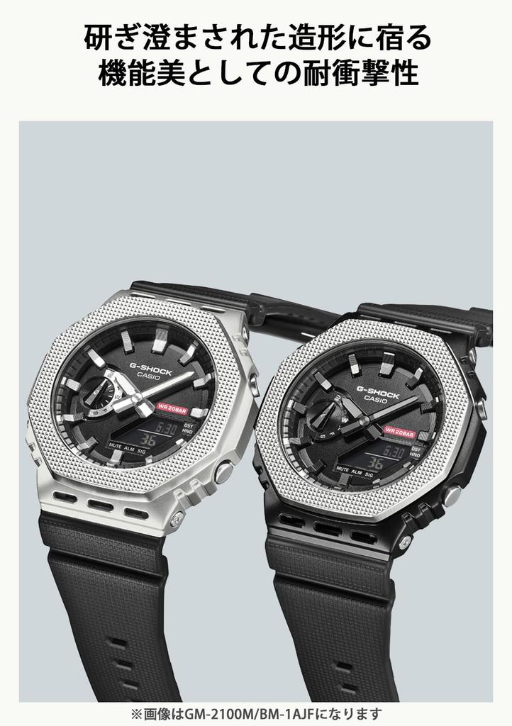 CASIO G-SHOCK GM-5600BM-1JF Металлизированный Резиновый Ремешок Мужские Часы Черные