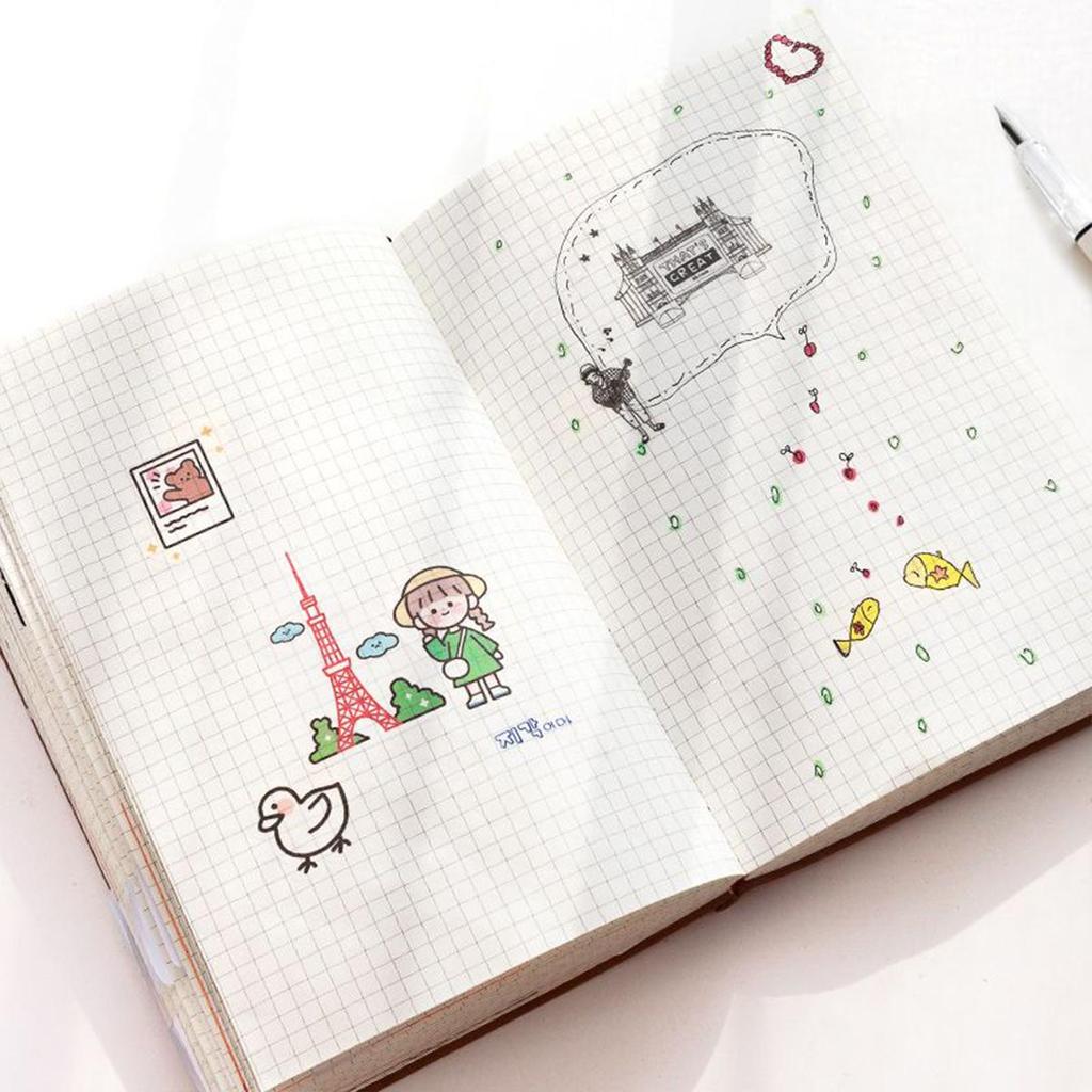 Записная книжка из кожи формата А5, страницы в сетку, дневник студента, журнал путешествий, книга записей встреч, персонализированный блокнот, 132 листа, 264 страницы