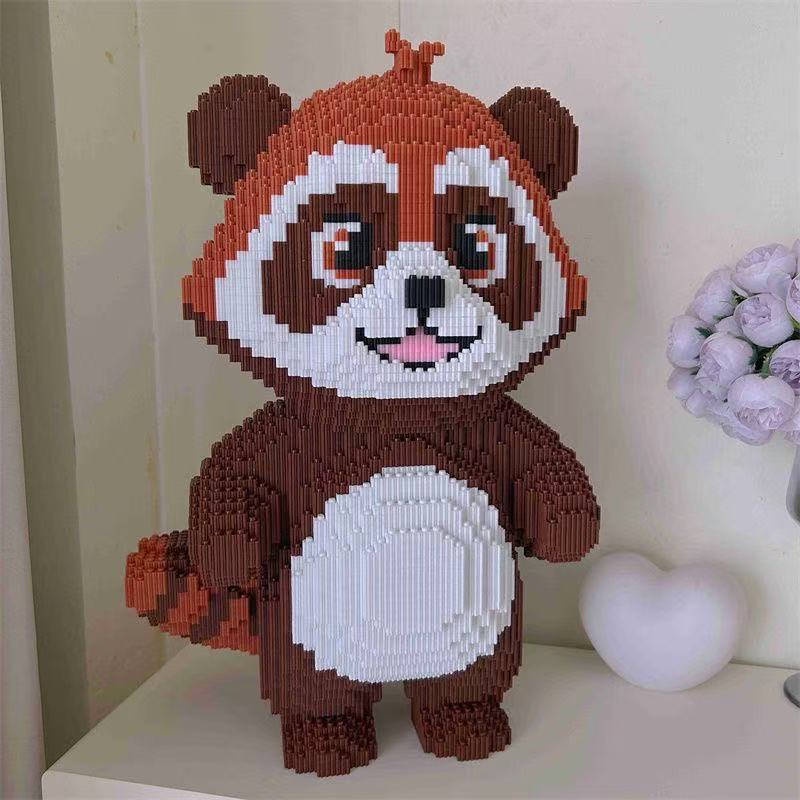 Кавайный 3D DIY Енот Кролик Строительные Блоки Игрушка Коричневый Музыкальный Медведь Группа Вечеринка Фигурка Модель Забавное Животное Сборка Подарок на День Рождения