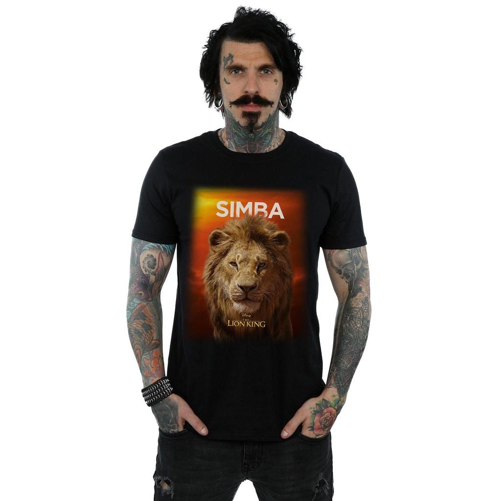 Disney Mens The Lion King Movie Adult Simba Poster T-Shirt