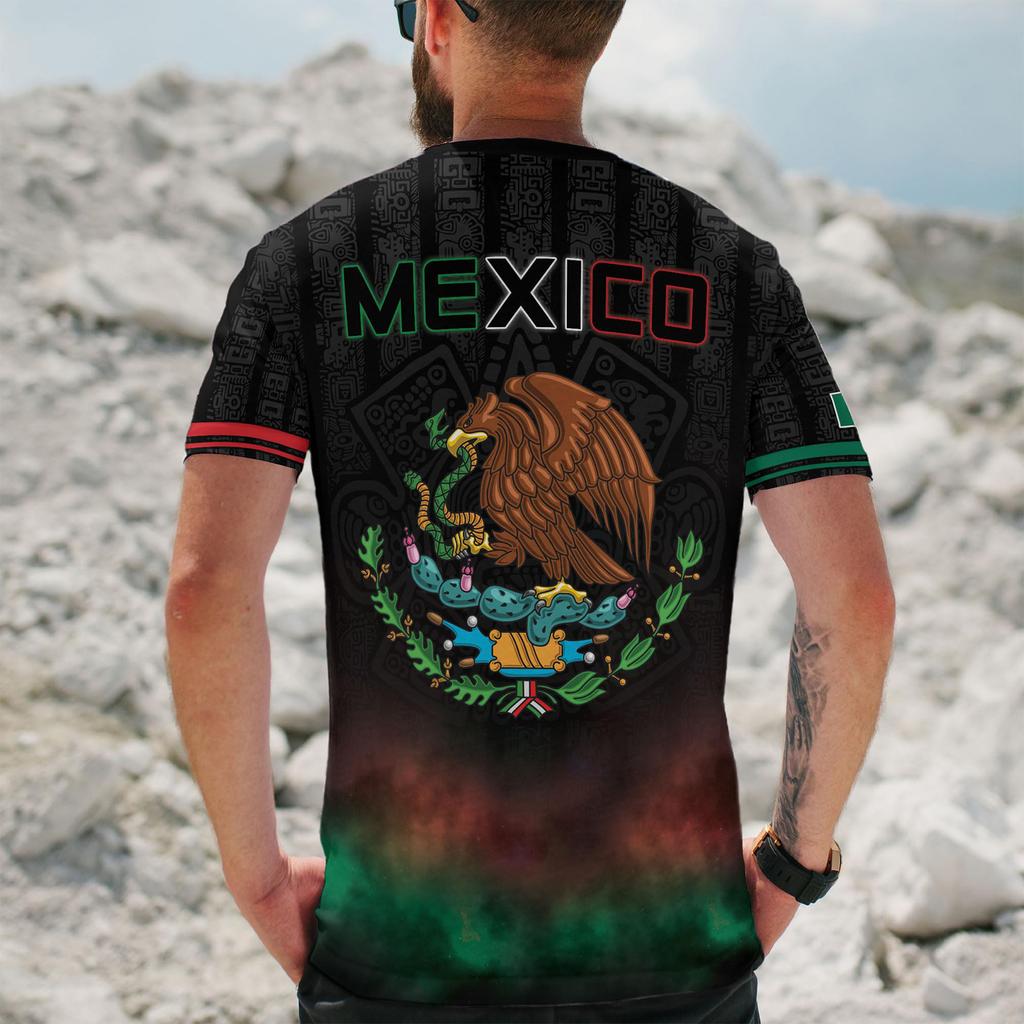 Мужская повседневная футболка с коротким рукавом, принт с буквами 'Mexico', круглый вырез, легкая, мягкая ткань, удобный крой