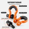 2 Pack 3/4" D Ring Shackle with 7/8" Screw Pin 62832 lbs Break Strength