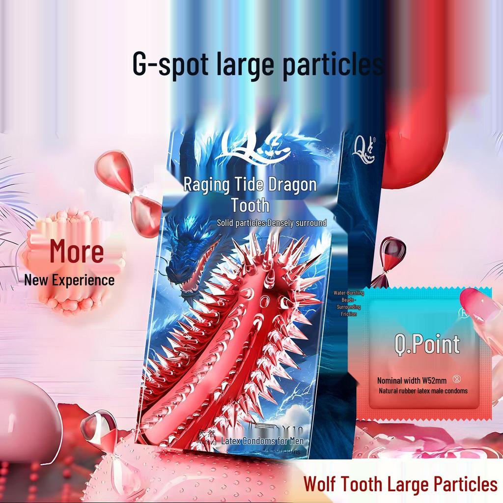 Q Point 369 Large Particle Thickened Desensitizing Condoms - Long-Lasting Delay for Men’s Safety by John Super Bird