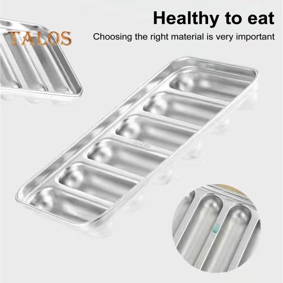 Форма для сосисок из нержавеющей стали, 6-гнездная форма для хот-догов для домашней кухни, антипригарный инструмент для выпечки, детская еда, сосискоделательная машина с крышкой